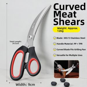 SHI BA ZI ZUO | Multipurpose BBQ Commercial Stainless Scissors