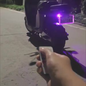 Hot Selling Car Strobe Light & 8Color Remote Motorcycle Flash Led Anti-collision Warning Lamp Waterproof Wireless Remote Control For Car Bike