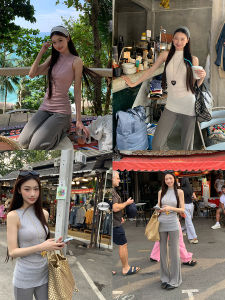 Women Knitted Wool Vest White Slim Fit Chic Fall Wear