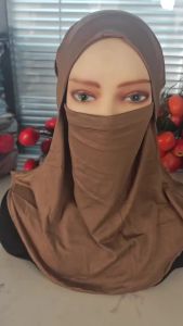 Khăn Trùm Đầu Instant Hijab Chất Liệu Thun Co Giãn Kiểu Dáng Đơn Giản Dành Cho Phụ Nữ Hồi Giáo Đa Năng Thời Trang Màu Trơn Dùng Làm Khăn Quấn Đầu Mũ Đội Trong Khi Cầu Nguyện.