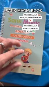 KOK [BISA COD GRATIS ONGKIR] Buku Sank Magic Pratice Book 1 Set Isi 4 Buku dan Pulpen / Buku Belajar Menulis Huruf dan Angka Anak Paud 3d Pratice Writing Book