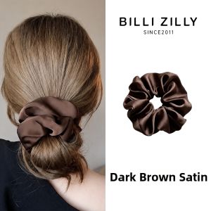 BILLI ZILLY | French Satin Scrunchie Black