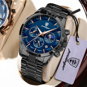 POEDAGAR | POEDAGAR Man Clock Waterproof Luminous Stainless Steel Fashion Men Watch Chronograph Date Quartz Business Mens Watches