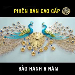 Đồng Hồ Treo Tường Trang Trí Đẹp Con Công S-A999 chim khổng tước độc lạ 3d cỡ lớn nghệ thuật phù hợp cho phòng khách phòng ngủ