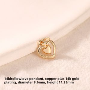 14K Gold Plated DIY Handmade Pendant Necklace Bracelet Accessories Ancient Gold Plating Small Charm Fashion Jewelry Supplies