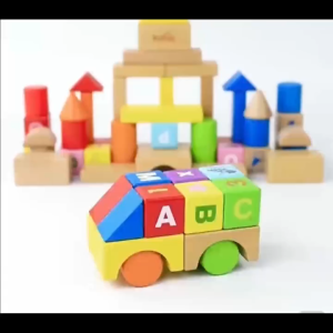 บล็อกไม้ 100+ ชิ้น ของเล่นเสริมพัฒนาการ ของเล่นเด็ก ของเล่นไม้เสริมพัฒนาการ บล็อคไม้สร้างเมือง
