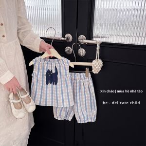 Bộ Quần Áo Hở Lưng Nhẹ Nhàng Cho Bé Gái Mùa Hè