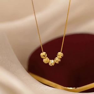 Penghantaran dari China [2025] Kalung Manik Pemindahan Aksesori Mewah Rasa Reka Bentuk Niche Wanita 3.5