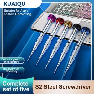 KUAIQU Metal Precision pemutar skru Set IPhone pembongkaran pemutar skru alat pembaikan untuk Set pemandu skru telefon mudah alih komputer
