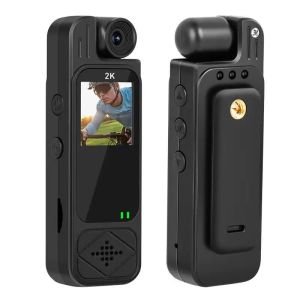 4K/2K Mini Body Camera Video Recorder Built-in 128GB Memory Card with Night Vision IR & Loop Record Wearable Police Cam