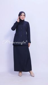 Seragam Dinas Guru Wanita: Baju Dongker & Blazer Dongker