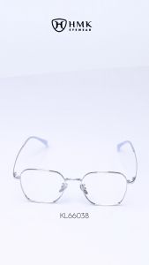 Gọng Kính Kim Loại HMK Eyewear Dáng Đa Giác Vuông Sang Trọng Thanh Lịch Siêu Phẩm Cho Mặt Tròn - KL66038
