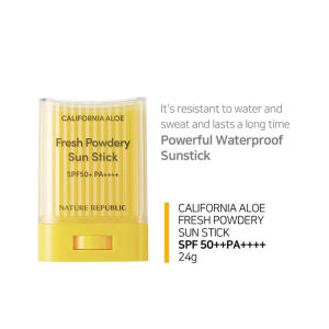 Ready stock Nature Republic California Aloe Fresh Powdery Sun Stick 24g / California Aloe Cooling Watery Sun Stick 24g / California Aloe Sun Block 57ml SPF50+PA++++