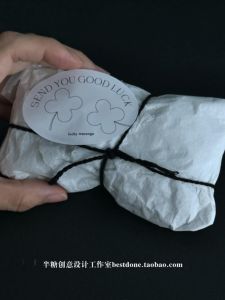 Creative Four Leaf Clover Pattern Seal Sticker Adhesive Label Decorative White Background Universal Sticker Good Luck