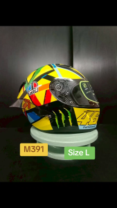 หมวกกันน็อค MRC  ลาย 46 Size L สีเหลือง รหัสสินค้า M391