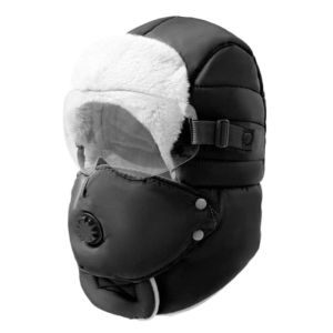 Thickened Fleece Winter Cycling Hat Men Women Ear Protection Windproof Lei Feng Style Cap Warm Cold Proof Waterproof for Travel