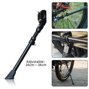 1-Piece Adjustable Aluminum Bike Kickstand - Black Side Mount Support for Mountain & Road Bikes (Fits Tube Diameter ≤25mm)