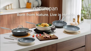 Naturepan 28cm Nonstick Frying Pan | Induction Ready Diamond-Ceramic Coating | Scratch-Resistant & Easy Clean Cookware | Non Sticky Fry Pan for Gas/Electric/Ceramic Stove