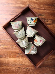 Ruyao Ceramic Tea Cup Chinese Style Ceramic Tea Set Handpressed Owner Cup Vintage Single Item Ming Cup Style Dehua Origin