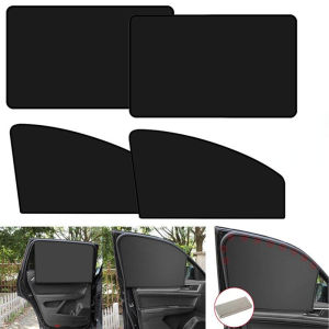 Full Blackout Black Glue Cloth Magnetic Car Side Window Sunshade Cover Multifunctional Portable Automotive Interior Simple Sun Protection Car Curtain