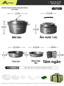BSWOLF | Bộ Dụng Cụ Nấu Ăn Du Lịch
