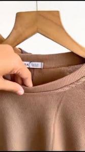 YURA TOP BLOUSE / ATASAN WANITA RIB LENGAN PANJANG