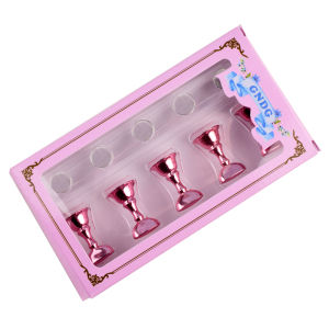 Students Practice Manicure Bench Practice Holder 5 Gold and Silver Rose Gold White Nail Tip Slippers Acrylic Lotus Base