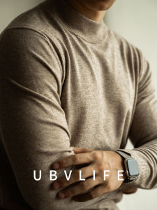 UBV | Pill-Resistant Warm Machine-Washable Mens Turtleneck Sweater