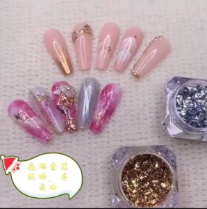 ฟอยล์อะคลิลิค สำหรับตกแต่งเล็บ สีเงิน/ทอง - ใช้งานง่าย ติดสะดวก ใช้ได้ทั้งสีทาเล็บเจลและสีทาเล็บธรรมดา #OnbeautyNail #อุปกรณ์ตกแต่งเล็บ #แผ่นทองติดเล็บ #เล็บเจล