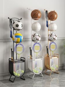 Indoor Simple Basketball Football Volleyball Storage Rack Childrens Toy Organizer Basket Home Sports Equipment Storage Shelf
