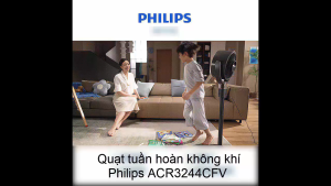 Quạt tuần hoàn không khí chíp xử lý AI tích hợp đèn ngủ thương hiệu Hà Lan Philips ACR3244CFV Serial 3000 - BH 2 NĂM