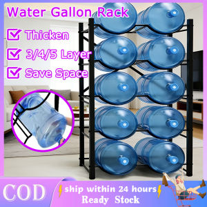 3/4/5 Layer Water Gallon Rack Heavy Duty Mineral Water Dispenser Rack Stand Water Container Gallon Jug Organizer Rack Thicken Water Container Organizer Rack Detachable Kitchen Organizer For Office House Use