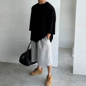DAVID&ME | Oversized Cool Breathable Mens Short Sleeve T-Shirt 3/4 Sleeves