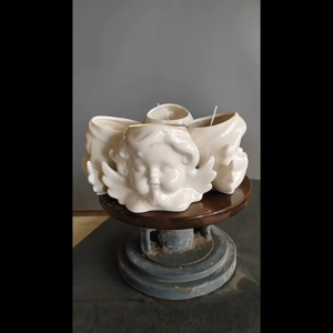 HomeFurni Little Pray Angel Candlestick Guardian Angel Scented Candle Holder Home Church Party Wedding Decoration