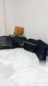 Black Mesh Cosmetic Bag Make Up Pouch Travel Storage Case Makeup Pouch Women Portable Large Capacity Organizer Pouch Hygiene Kit Pouch