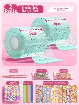 Nano Bubble Sticker Stress Relief DIY Guka Set Double-Sided Tape Squeezable Fun Office Supplies And Consumables