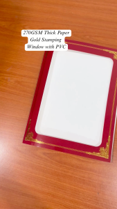 100PCS (Ready Stock) 270GSM A4 Fail Sijil Premium / A4 Certificate Holder / A4 Sijil Holder Art Card