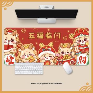 KALLDUN | Large Dragon Year Cute New Year Office Desk Mat