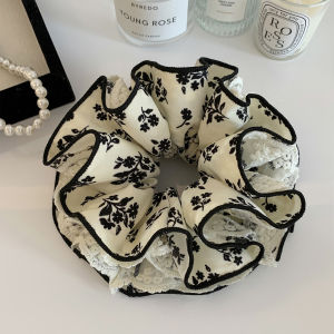 Retro Korean Large Floral Lace Hair Ties Womens Fashionable Super Size Chinese Style Hair Accessories Hair Ropes