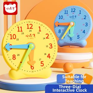 XIAOGUAICAI | Three-Hand Synchronized Educational Childrens Clock for Kindergarten and Early Grades
