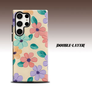 Pastel Tiny Flower Print For Samsung Galaxy S26 S25 S24 A56 A36 Dual Layer Luxury Fashion Full Lens Protective Case
