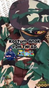 Baju Anak TNI AD Cewe & Cowo | Kostum Profesi Anak | Baju Karnaval Tentara