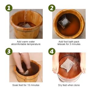 Herbal Detox Foot Soak Mix - 30Pcs Premium Joint Care & Cellulite Relief with Anti-Acne Properties