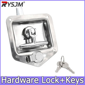 RV Yacht Door Lock with Key Stainless Steel Door Lock Latch for Boat RV Camper Vehicles Panel Latch Caravan Car Accessories
