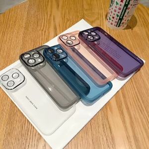 Ốp Điện Thoại TPU Mềm Trong Suốt Màu Trơn Cao Cấp Cho iPhone 17/15/13/11/12/14/16 Pro Max Chống Sốc Bảo Vệ Mặt Lưng