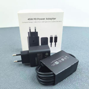 Samsung | Samsung C55 A54 A55 A56 S25 Ultra 45W PD Charger EU/US/UK Super Fast Charge Adapter For Galaxy S24 S23 FE Note20 F55 Tab S9+ S8+