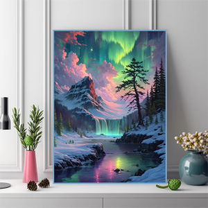 500/1000/1200/2000PCS Jigsaw Puzzle Mountain River Aurora Landscape Art For Adults Great Weekend Relaxation And Family Fun Gift