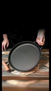 กระทะก้นแบนเคลือบแพนเค้กไม่ติดกระทะเกี๊ยวไข่ทอดแผ่นเหล็กใช้ในเชิงพาณิชย์และในครัวเรือน