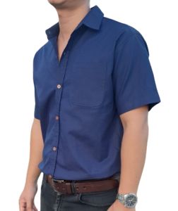 เสื้อเชิ้ตผู้ชาย สีกรม เเขนสั้น เกรดส่งออกจากโรงงาน ผ้าฝ้าย Cotton ใส่เที่ยว ใส่ทำงานได้ ตรงปก สวมใส่สบาย รีดง่าย สีไม่ตก พร้อมส่ง