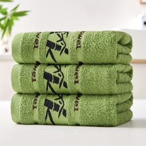 3pcs Green Bamboo Fiber Bathroom Towels Sets 34x74cm/70x140cm Household Hand Face Bath Towel Sets Washcloths Toallas De Baño 타월